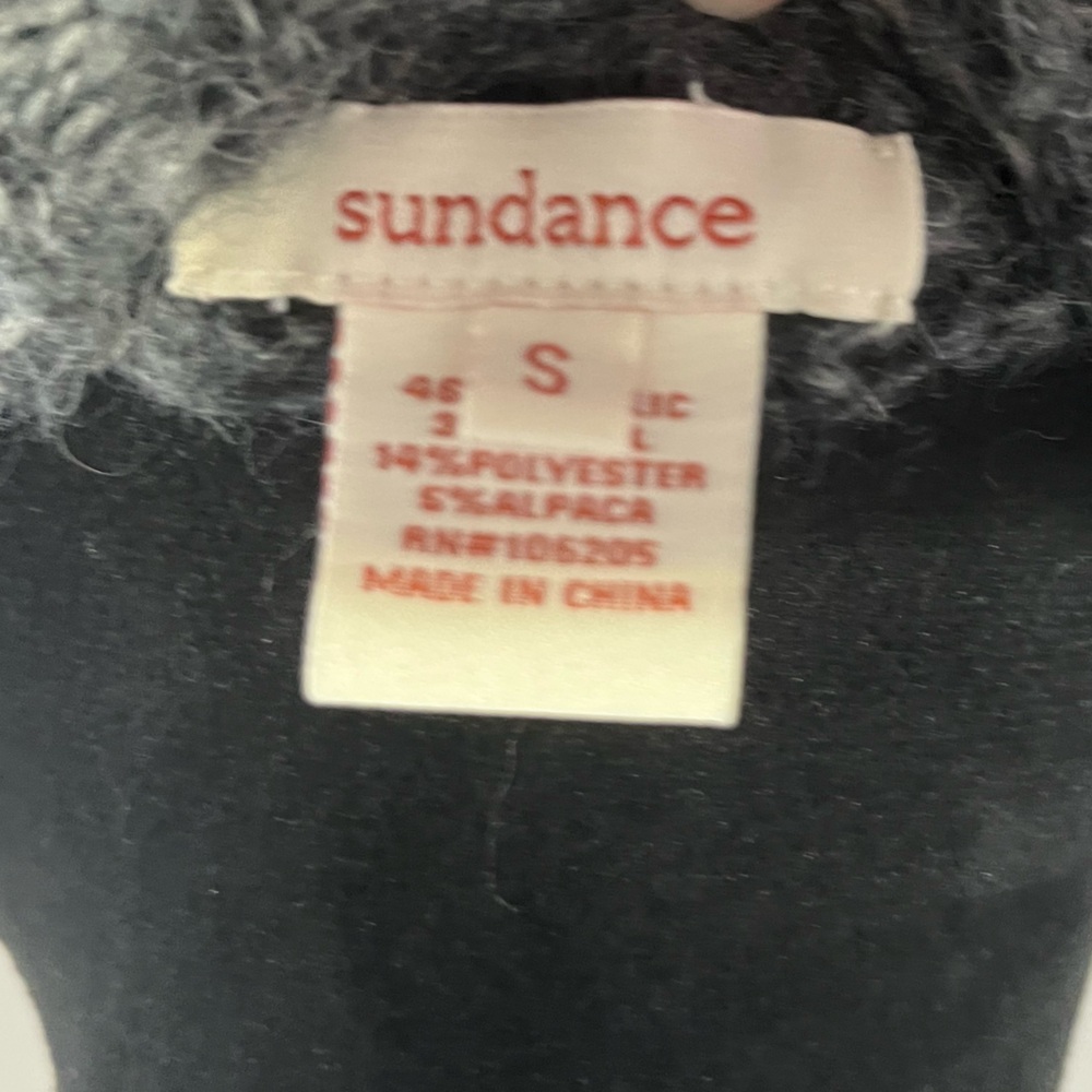Sundance sweater alpaca‎ wool cable knit Gradient gray small eclectic grunge - Picture 7 of 7